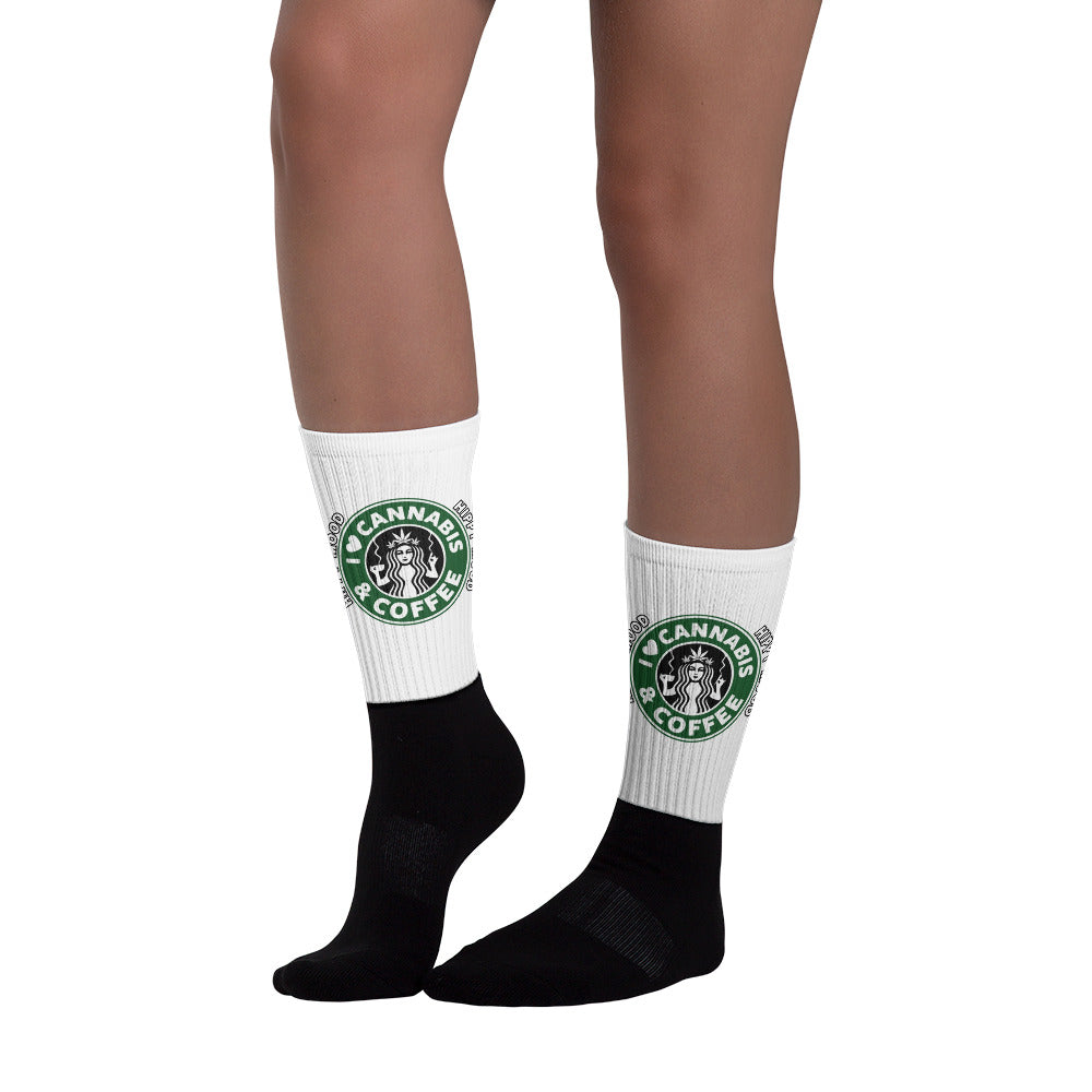 I Love Cannabis & Coffee Socks