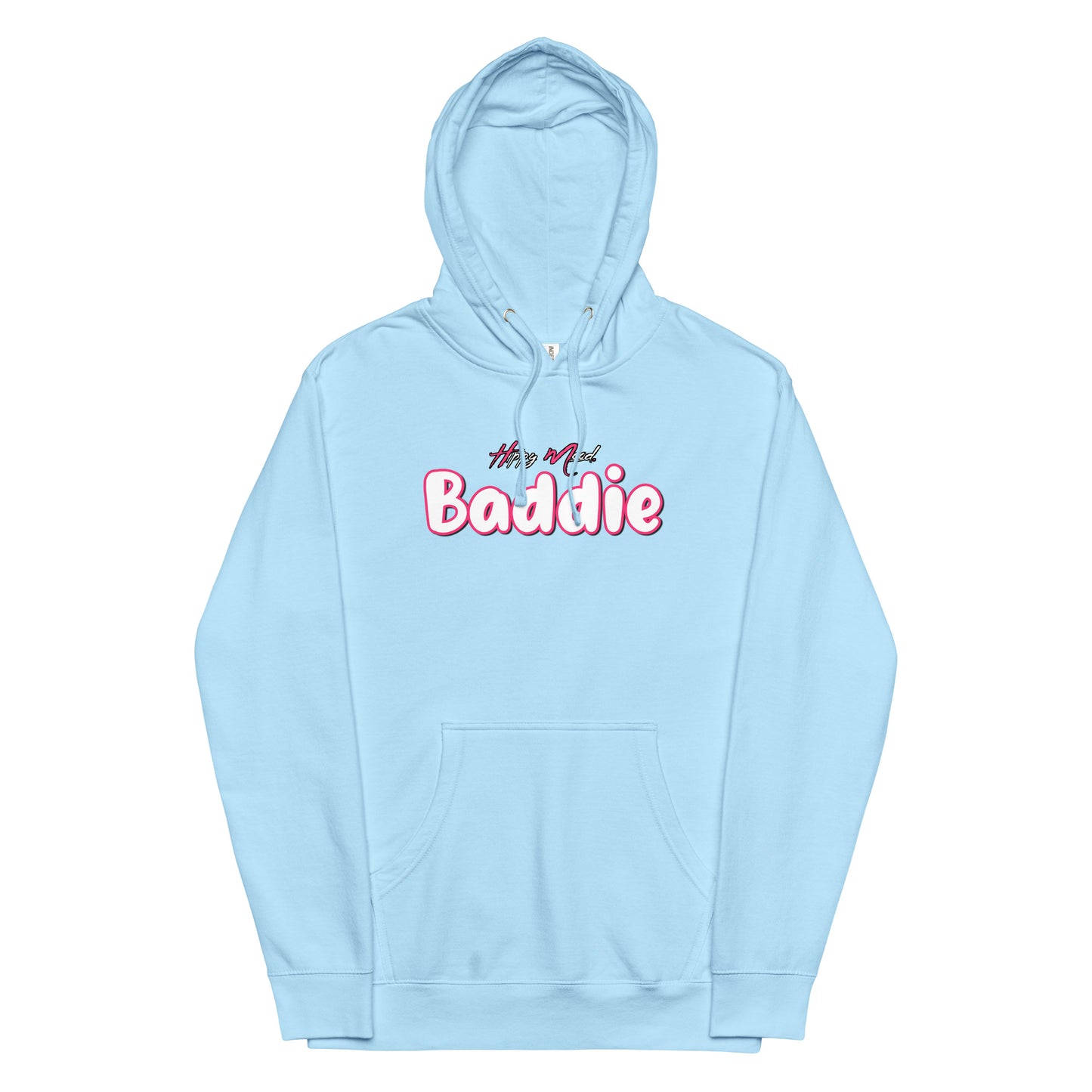 Hippy Mood Baddie | Pink | Unisex midweight hoodie