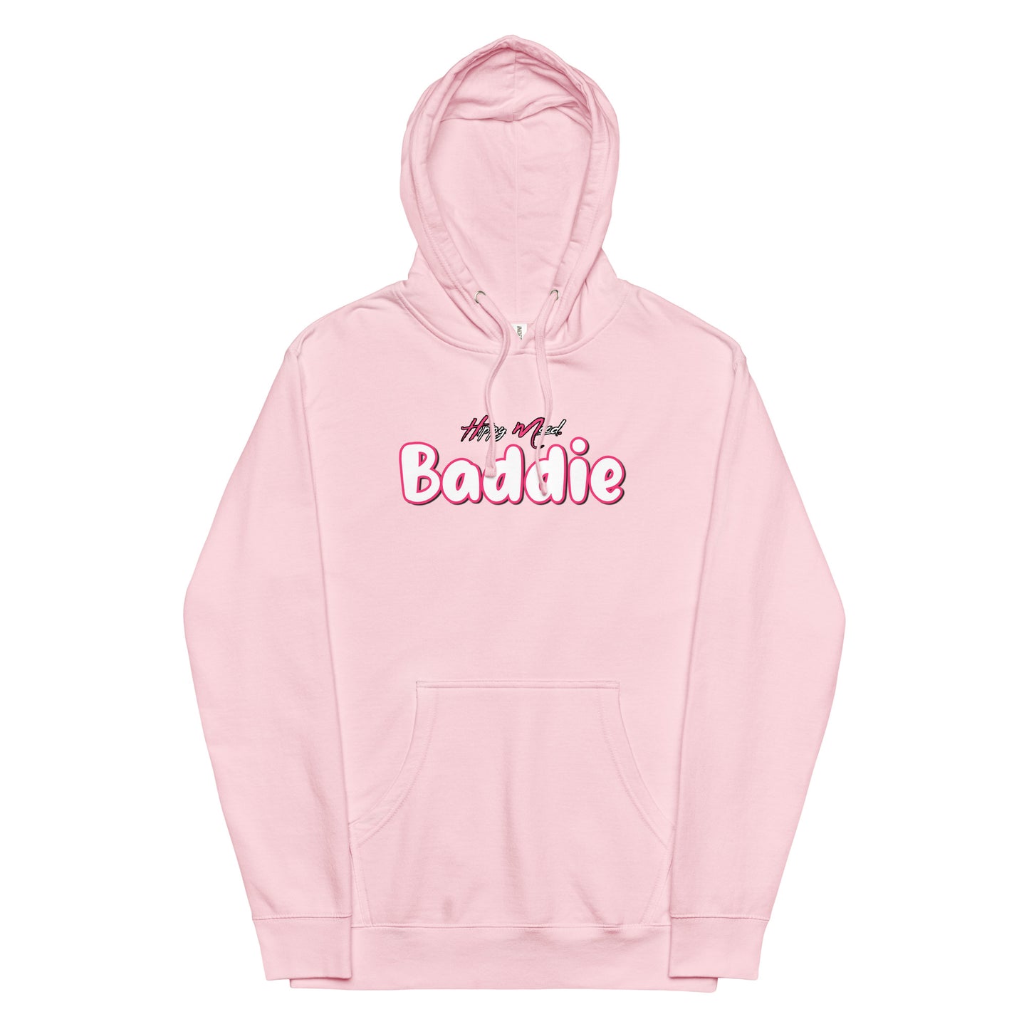 Hippy Mood Baddie | Pink | Unisex midweight hoodie