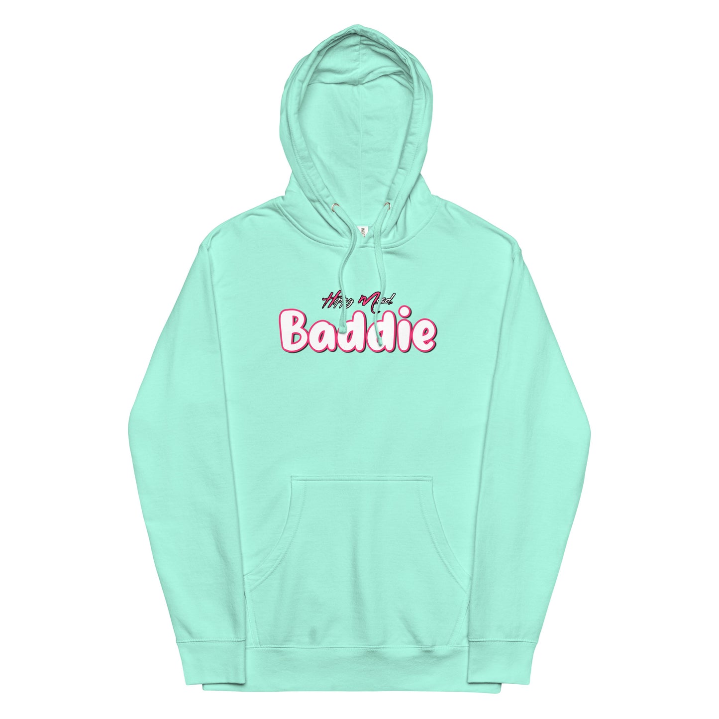 Hippy Mood Baddie | Pink | Unisex midweight hoodie