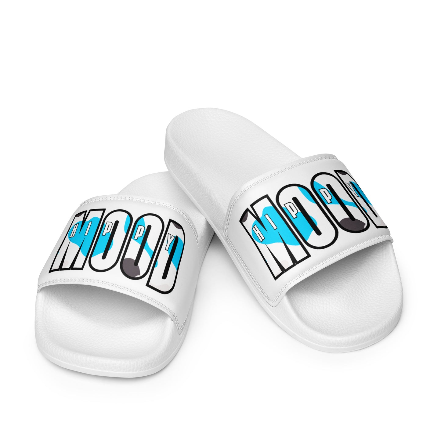 Blue & Grey Camo Style Print | Men’s slides