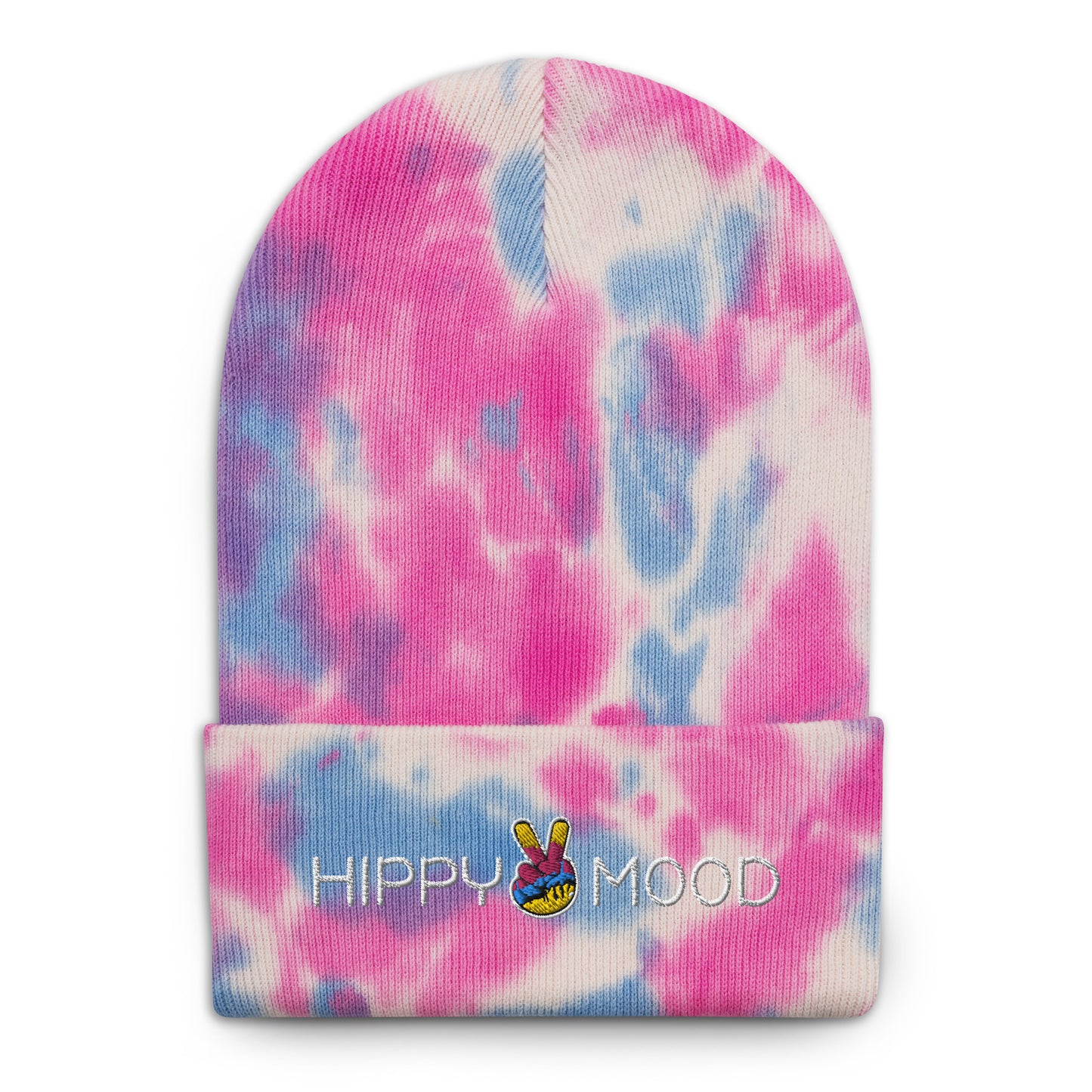 Hippy Mood Peace Sign | Tie-dye beanie