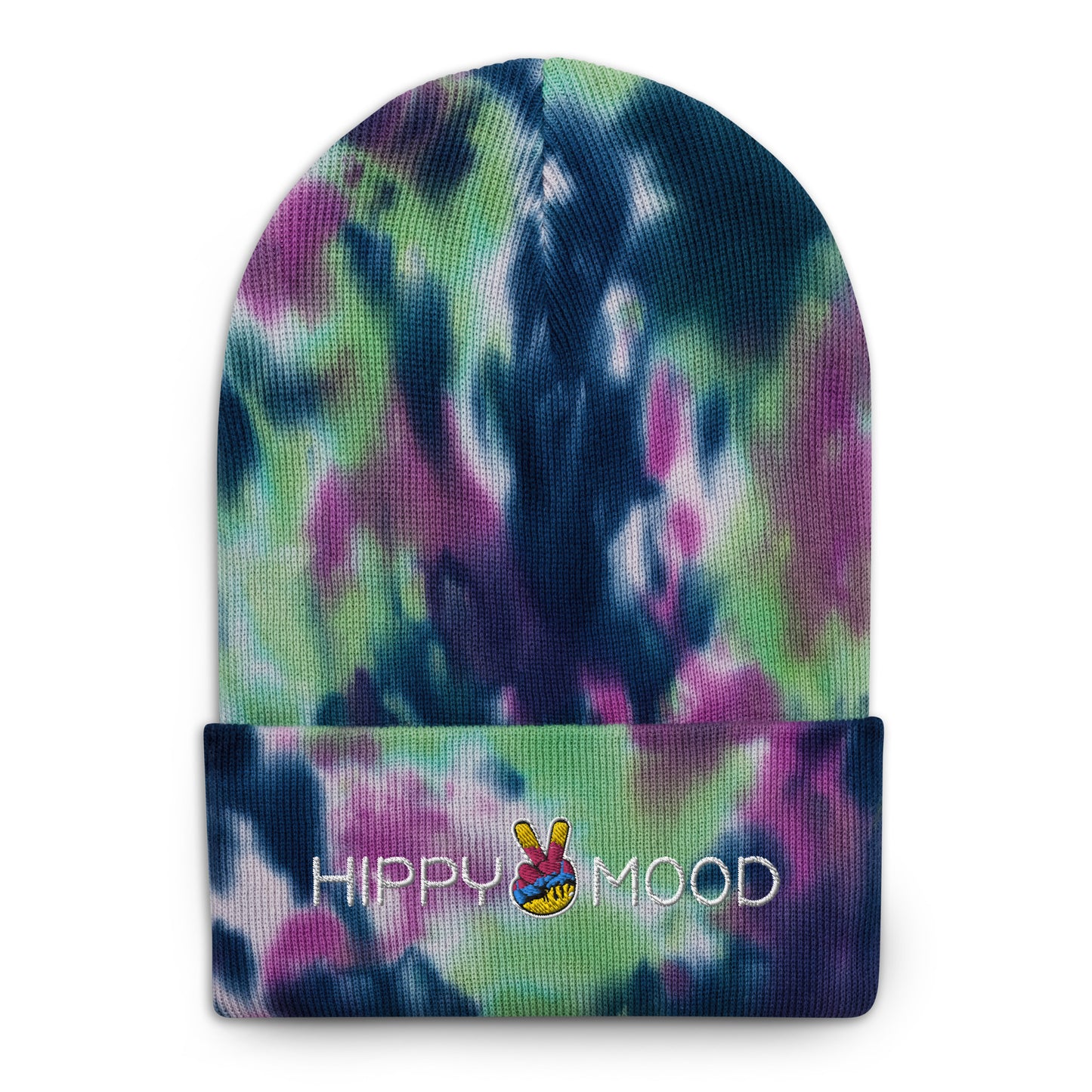 Hippy Mood Peace Sign | Tie-dye beanie