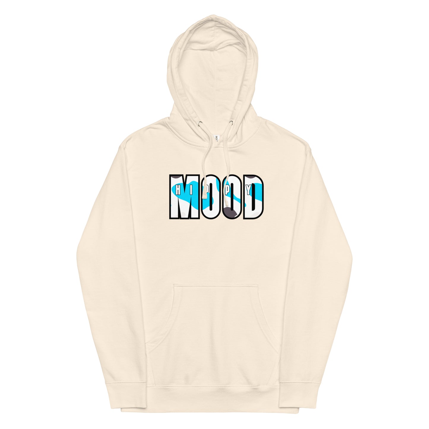 Blue & Grey Camo Style Print | Unisex midweight hoodie