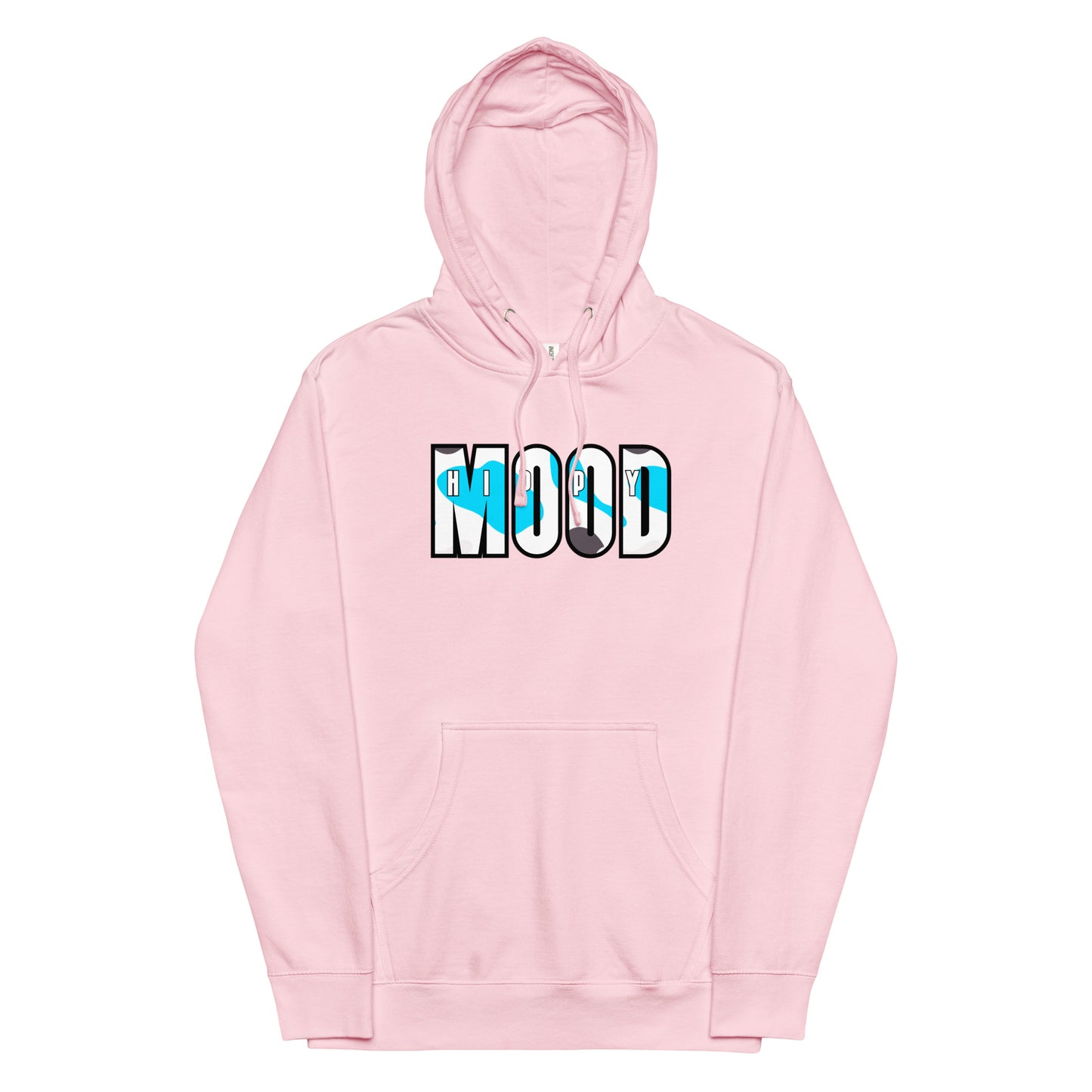 Blue & Grey Camo Style Print | Unisex midweight hoodie
