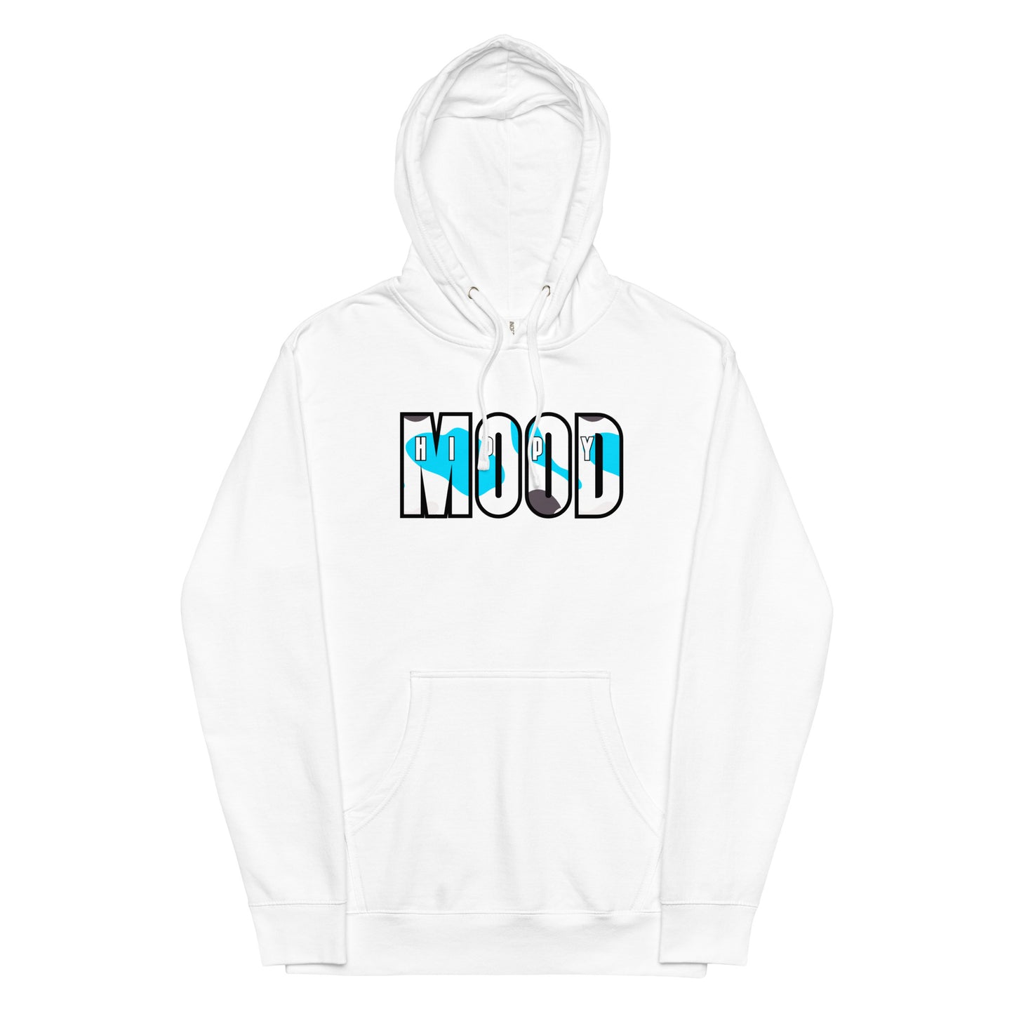 Blue & Grey Camo Style Print | Unisex midweight hoodie