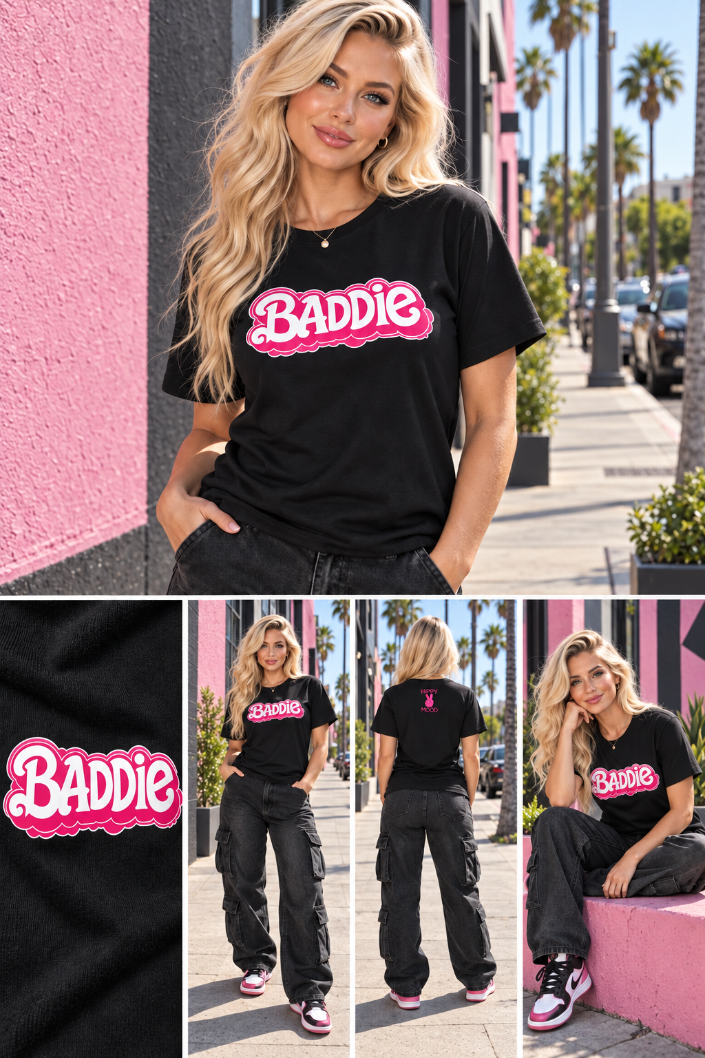 Pink Cloud Baddie Tee
