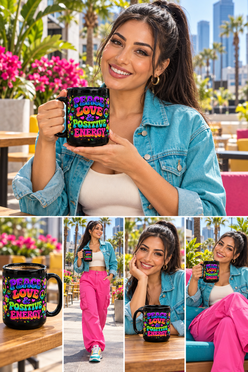 Tasse „Frieden, Liebe & Positive Energie“