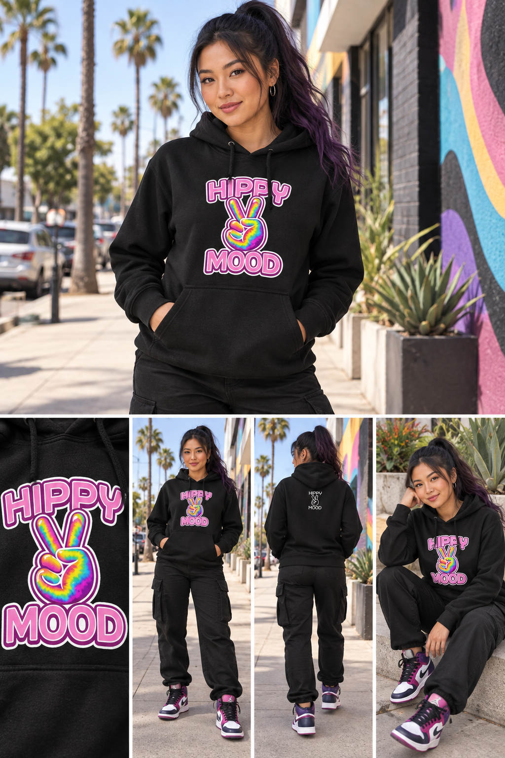 Pink Aura Peace Hoodie