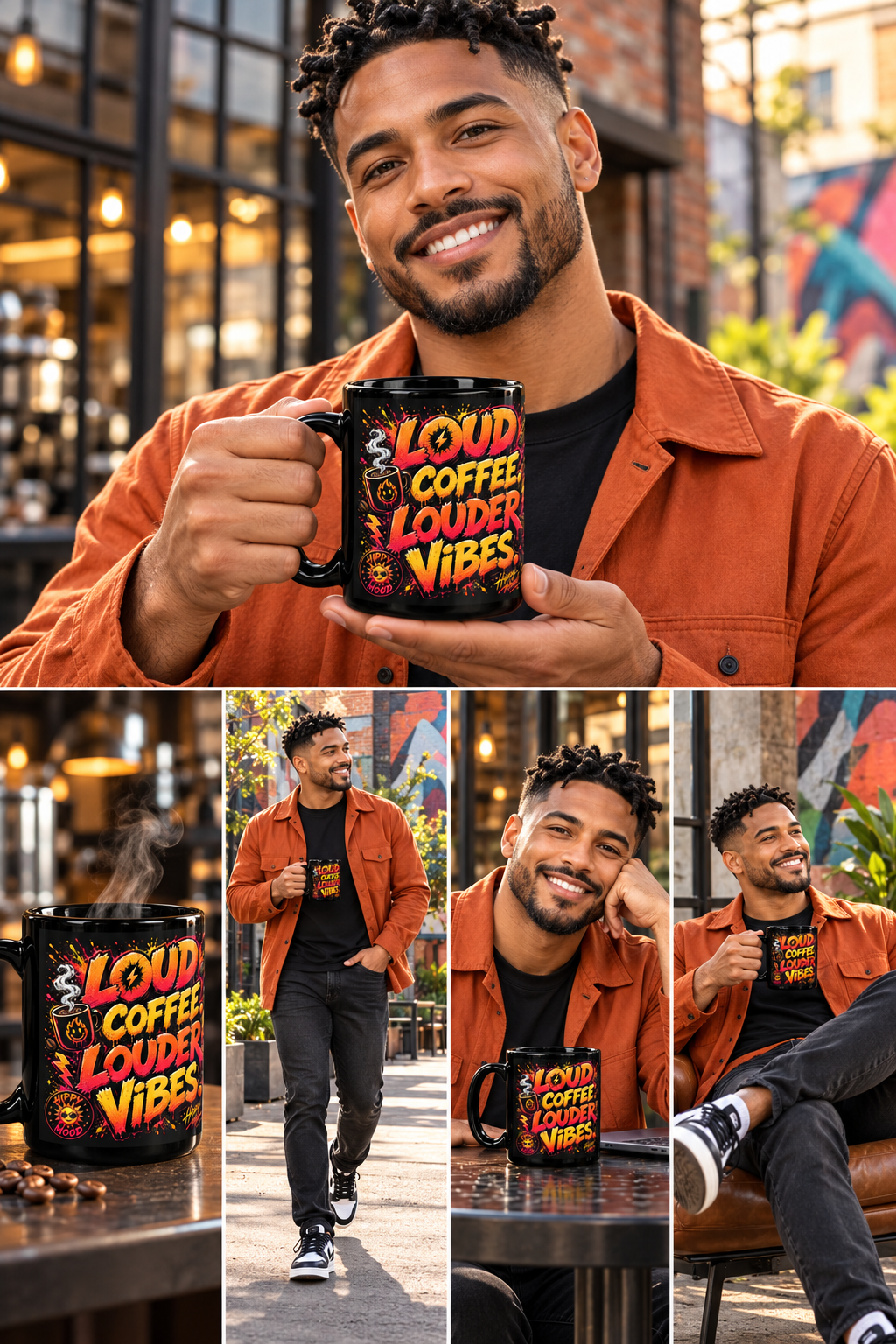 Loud Coffee, Louder Vibes Tasse
