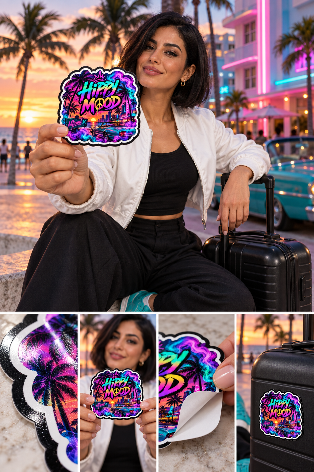 Hippy Mood Miami Nights Sticker
