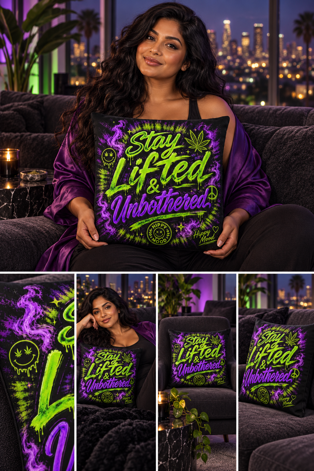 Stay Lifted & Unbothered Pillow