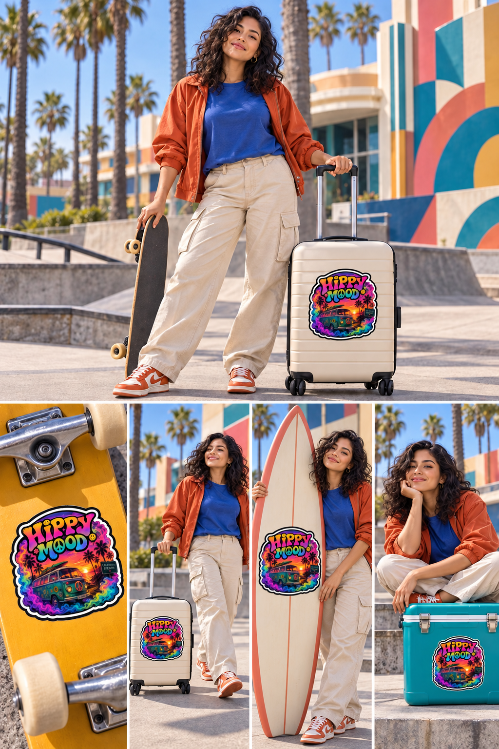California Dreamin’ Hippie-Sticker