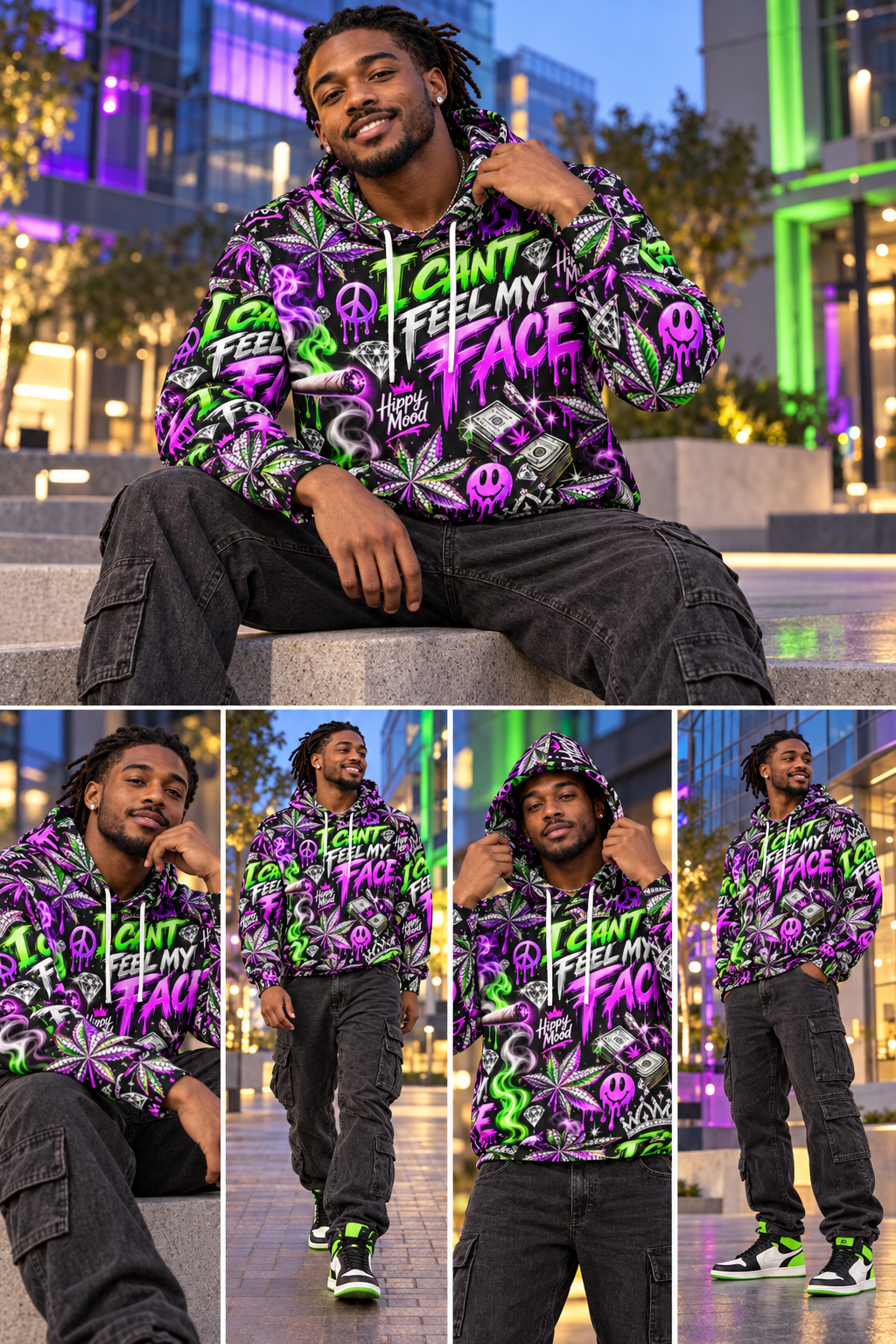 Can’t Feel My Face All-Over Print Hoodie