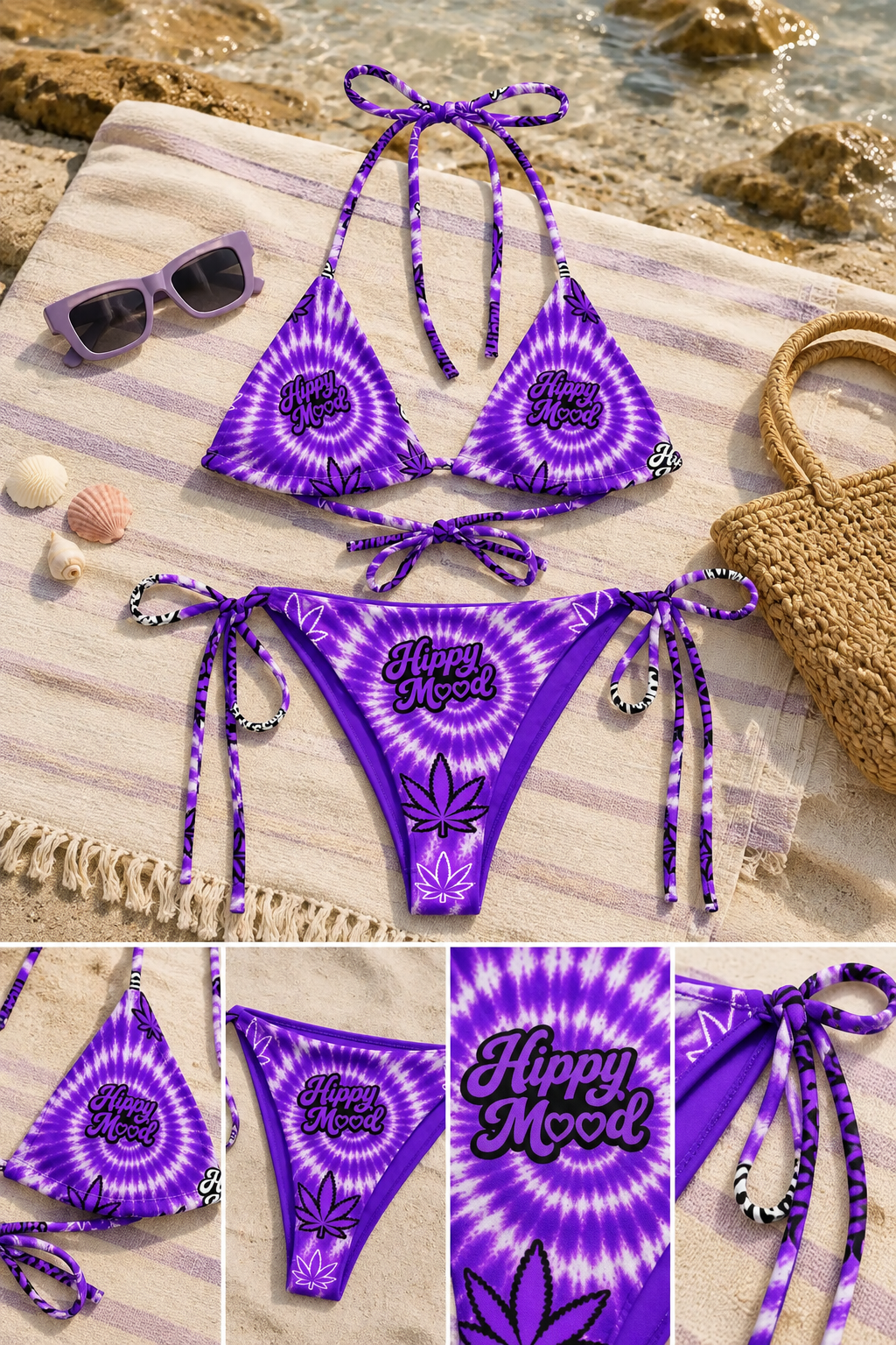 HIPPY MOOD STRING BIKINI — PURPLE HAZE EDITION