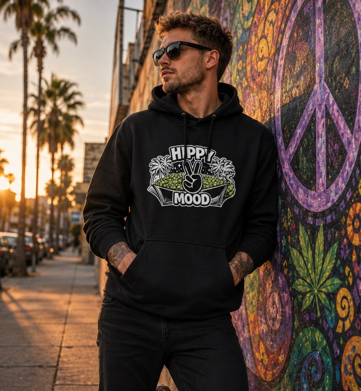 Sunset Vibe Peace Hoodie