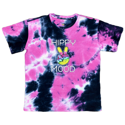 Hippy Mood Pink & Grey Tie Dye |Shirt