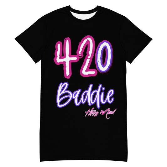 Hippy Mood 420 Baddie T-shirt Dress