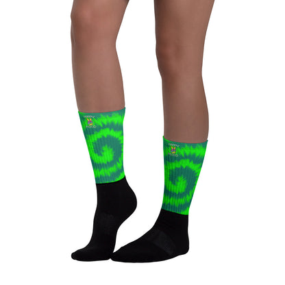 Green Tie Dye Socks