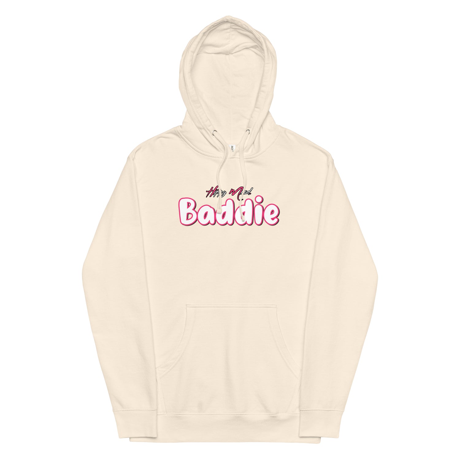 Pink Baddie Print Pullover Hoodie