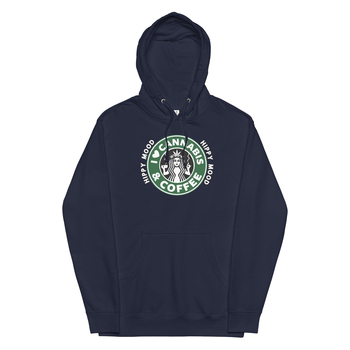 I Love Cannabis & Coffee | Unisex midweight hoodie