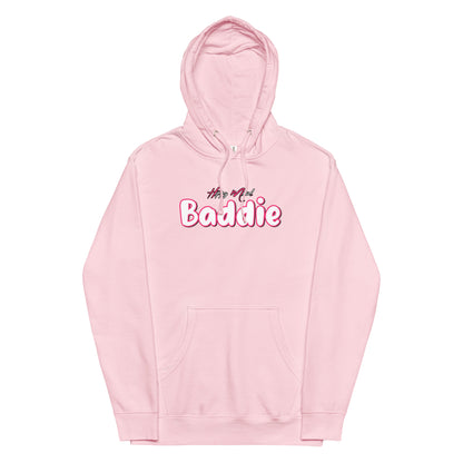 Hippy Mood Baddie | Pink | Unisex midweight hoodie