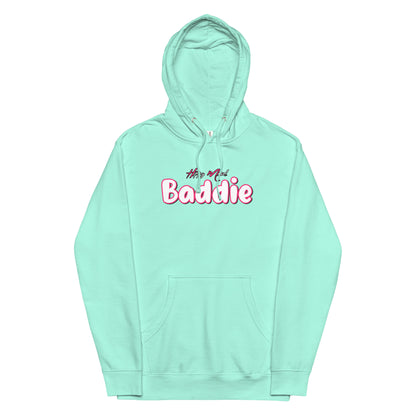 Hippy Mood Baddie | Pink | Unisex midweight hoodie