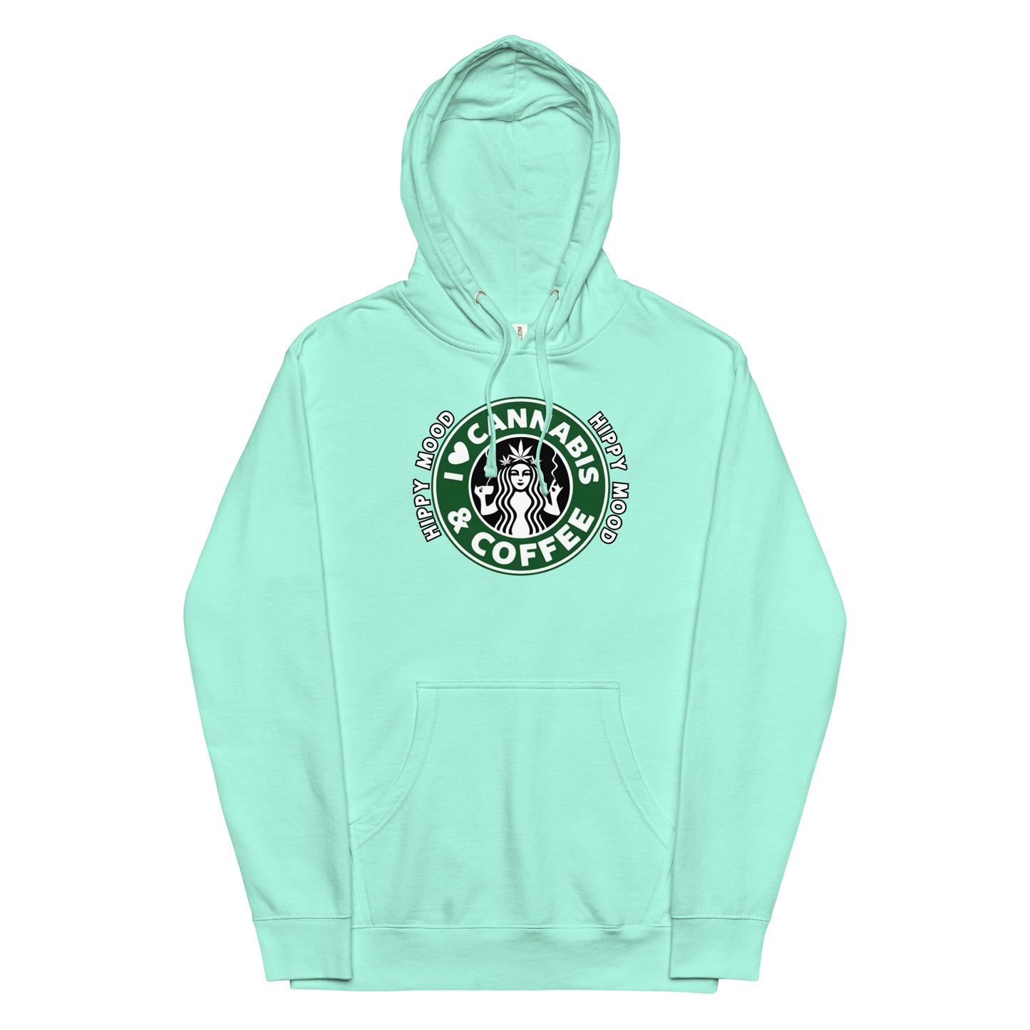 I Love Cannabis & Coffee | Unisex midweight hoodie