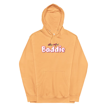Hippy Mood Baddie | Pink | Unisex midweight hoodie