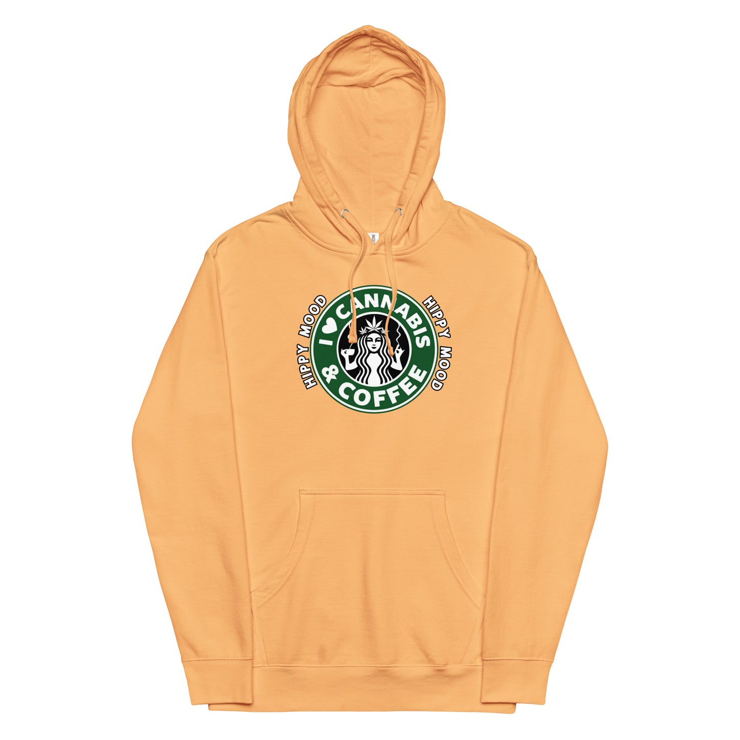 I Love Cannabis & Coffee | Unisex midweight hoodie