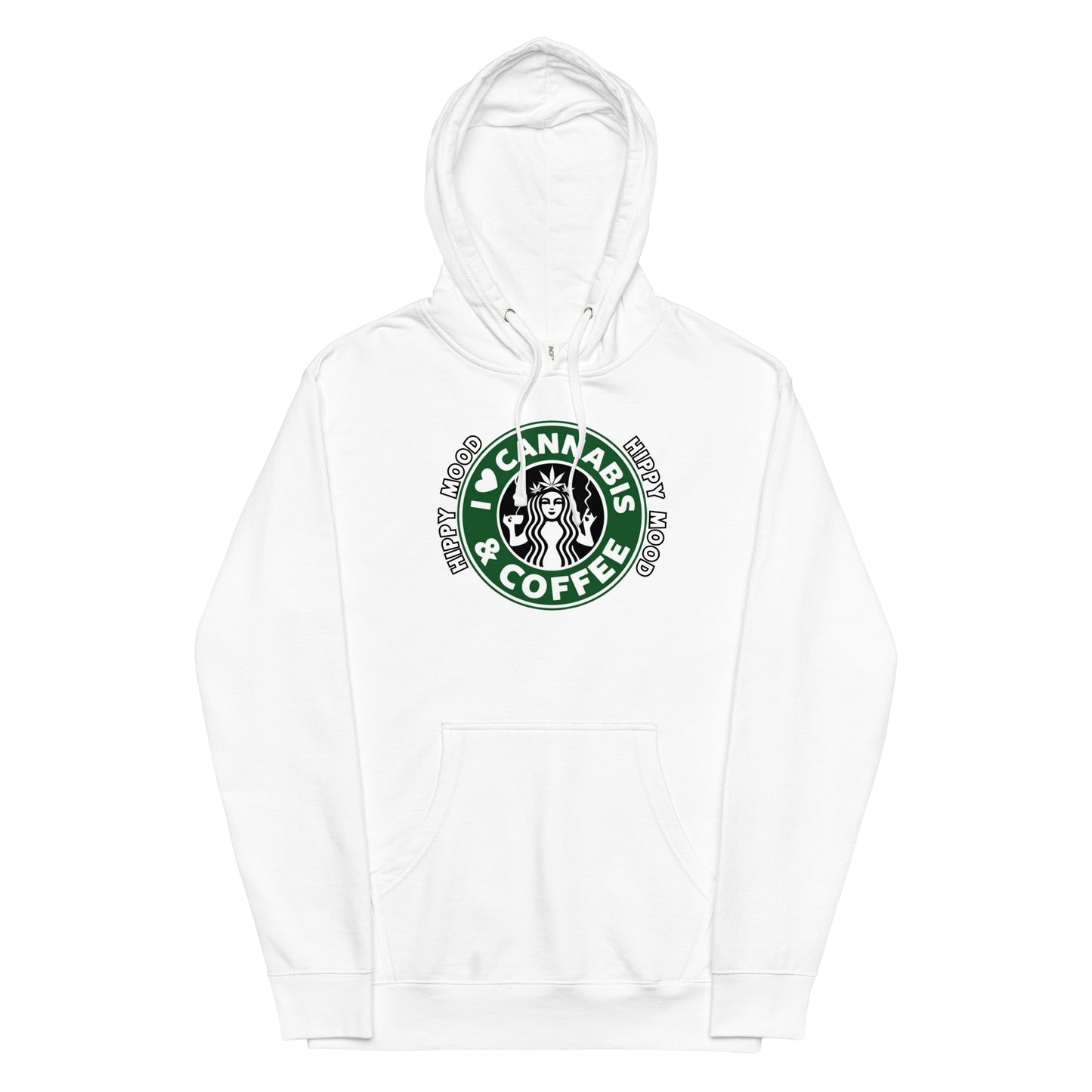 I Love Cannabis & Coffee | Unisex midweight hoodie