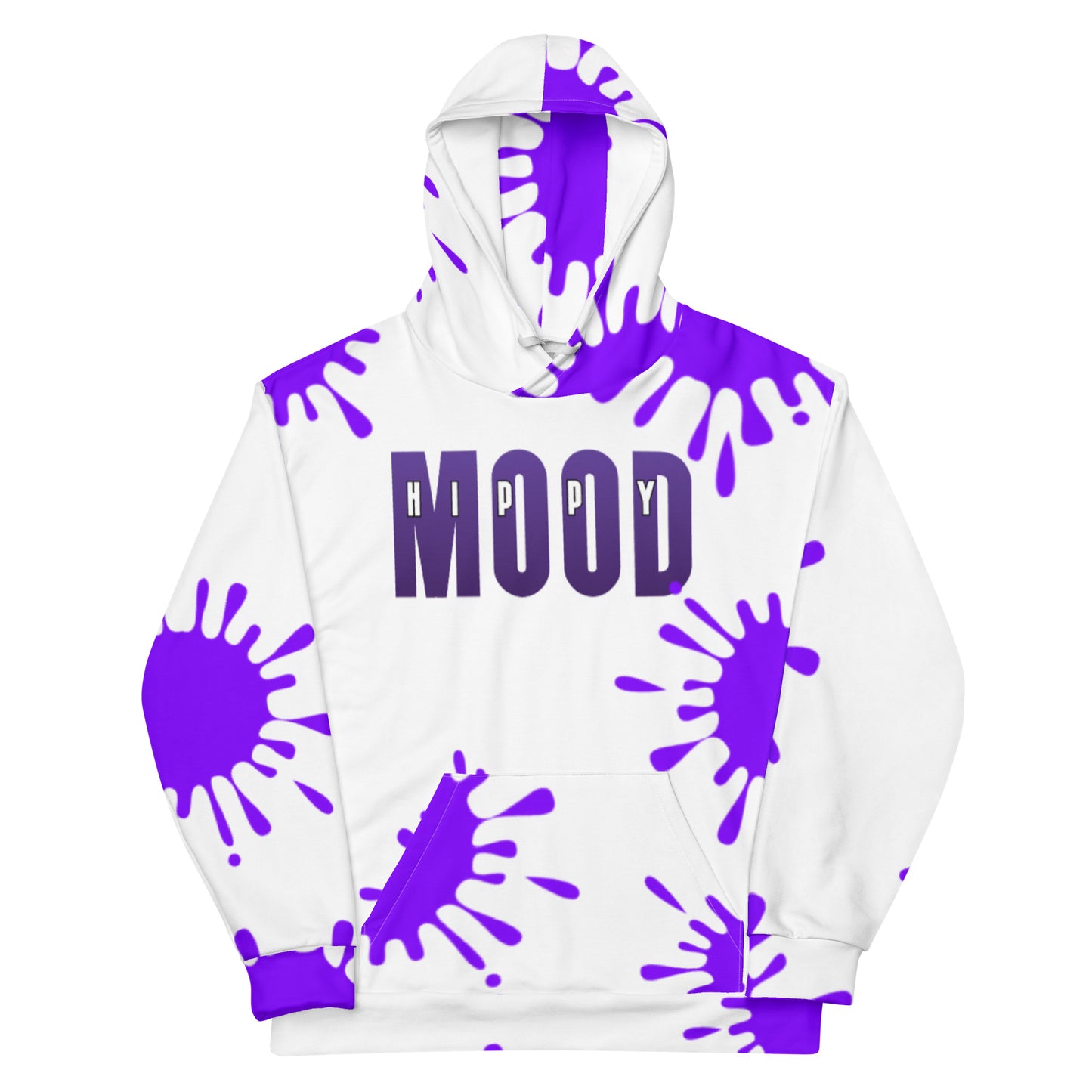Purple Splash Pullover Hoodie
