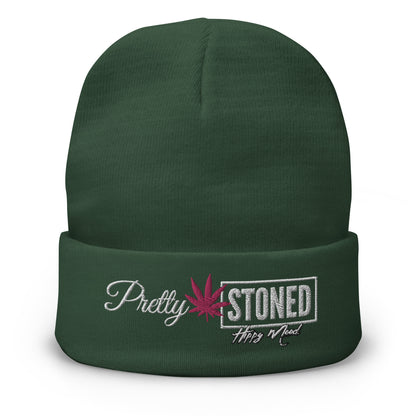 Pretty Stoned | Embroidered Beanie