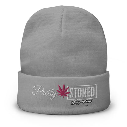 Pretty Stoned | Embroidered Beanie