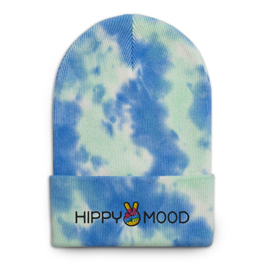 Hippy Mood Peace Sign | Tie-dye beanie