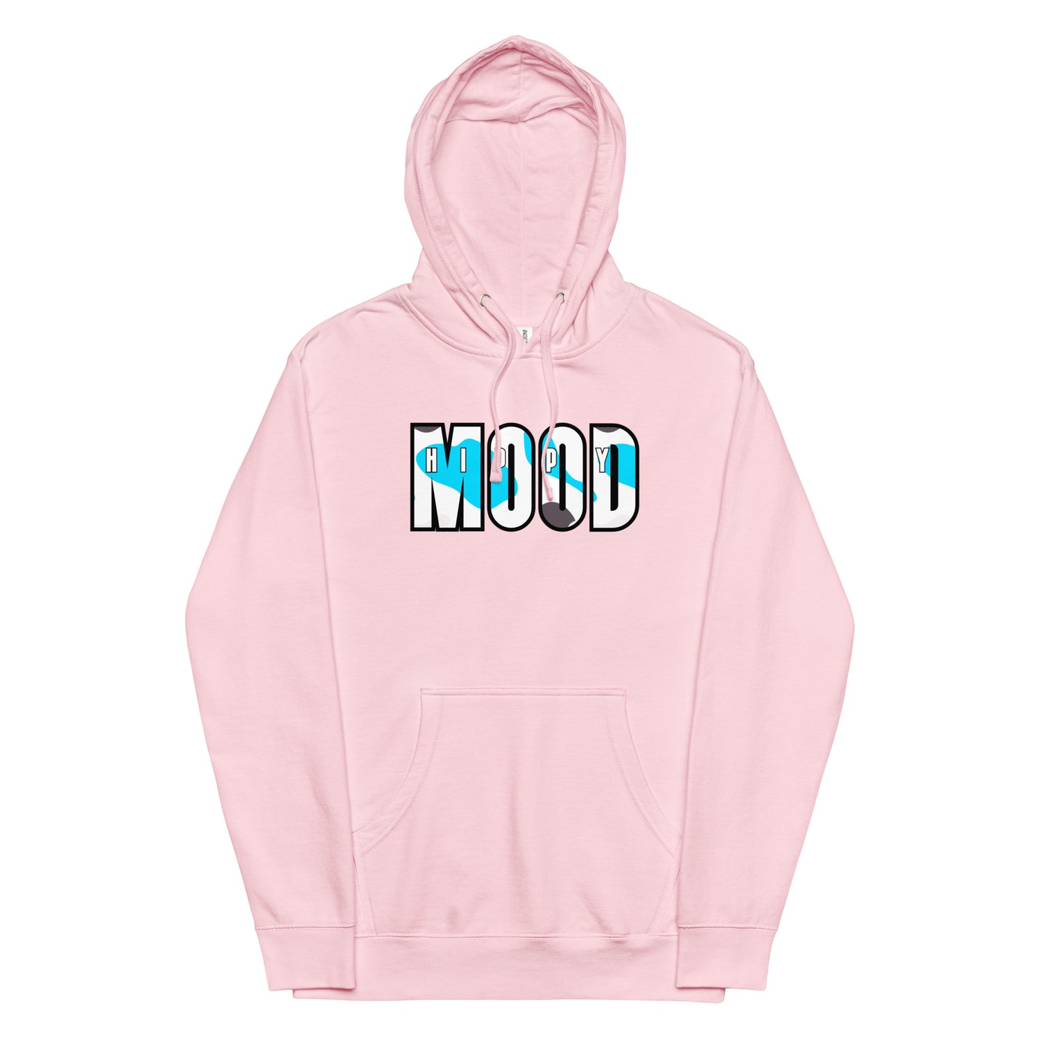 Blue & Grey Camo Print Pullover Hoodie