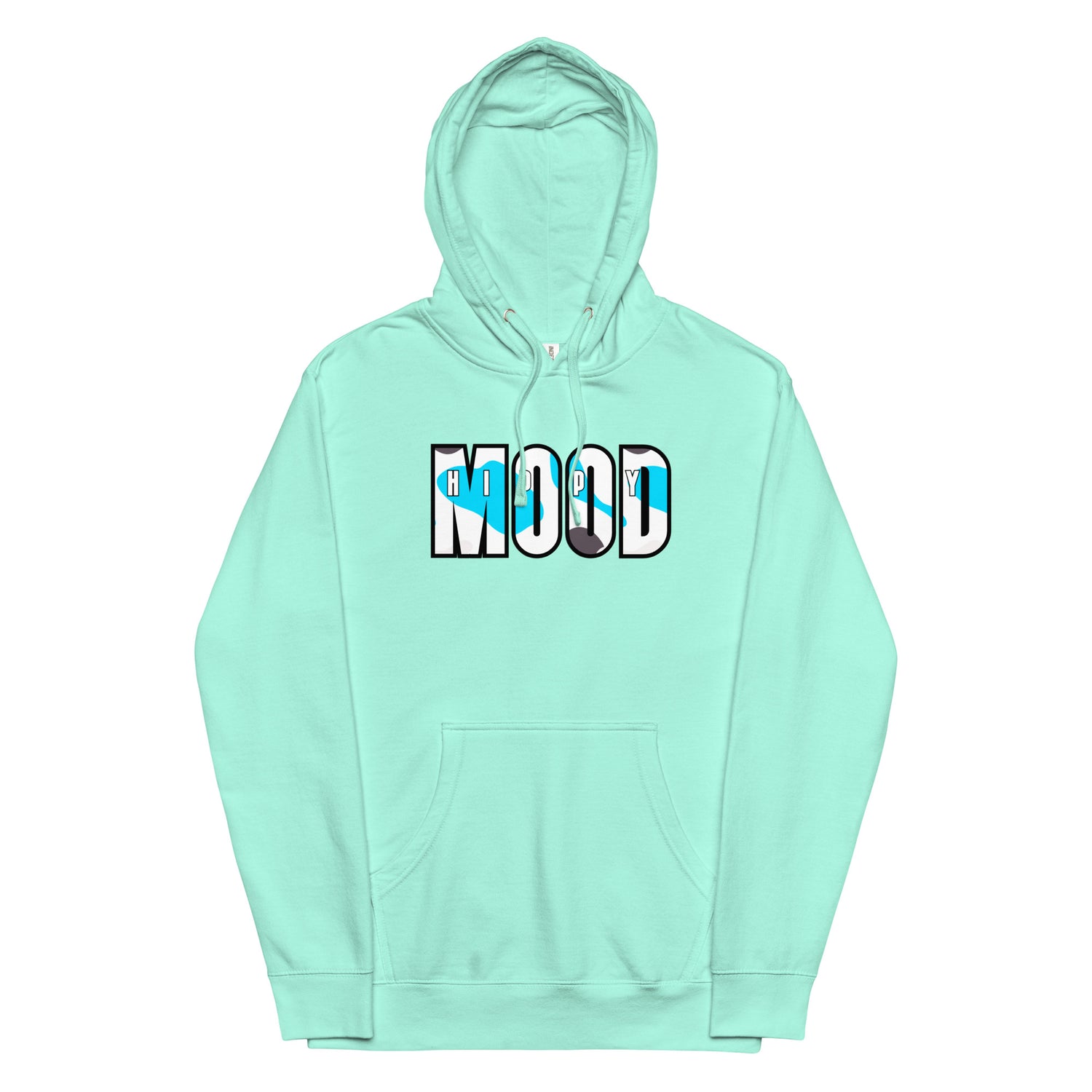Blue & Grey Camo Print Pullover Hoodie