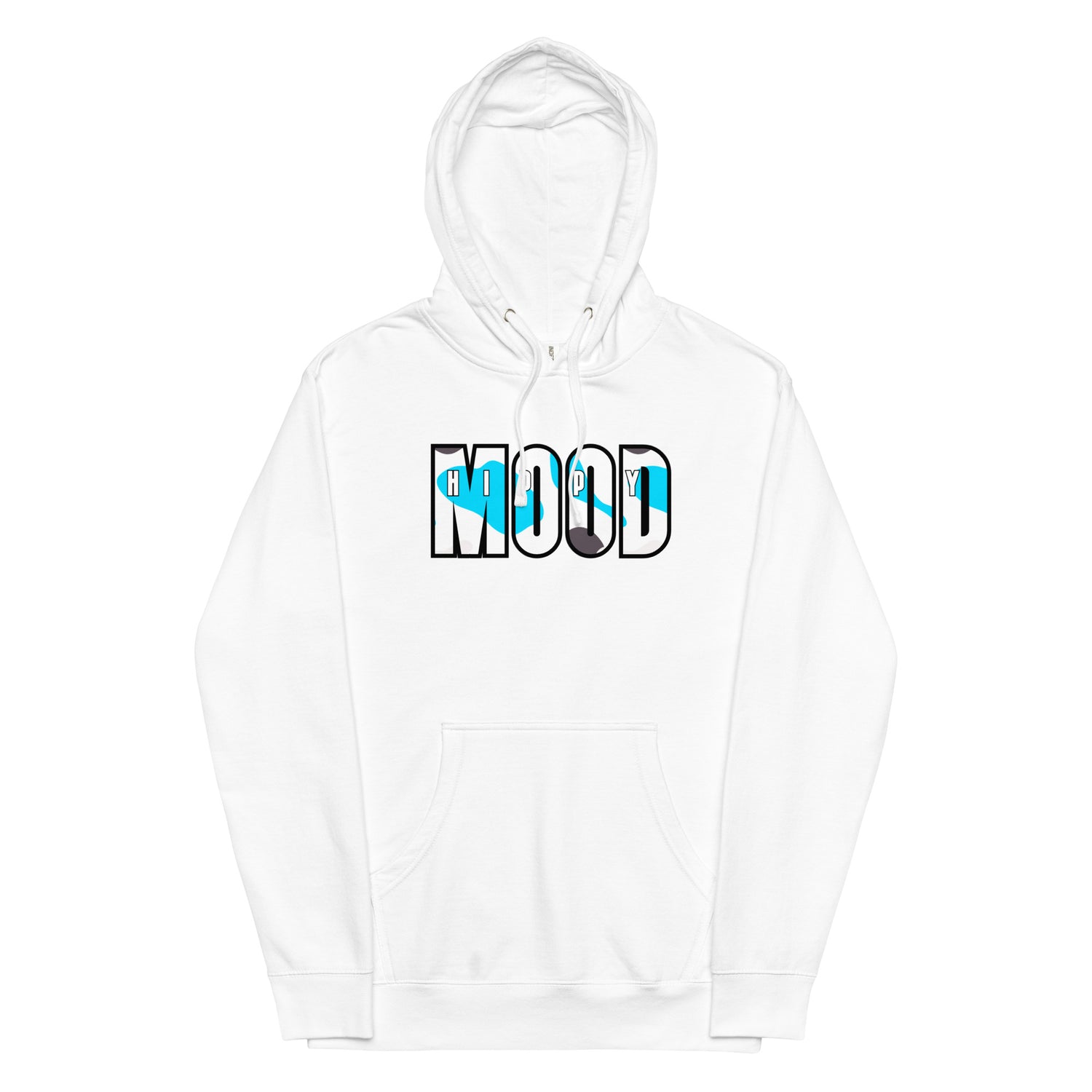 Blue & Grey Camo Print Pullover Hoodie