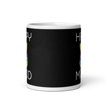 Hippy Mood | Black & White Glossy Mug
